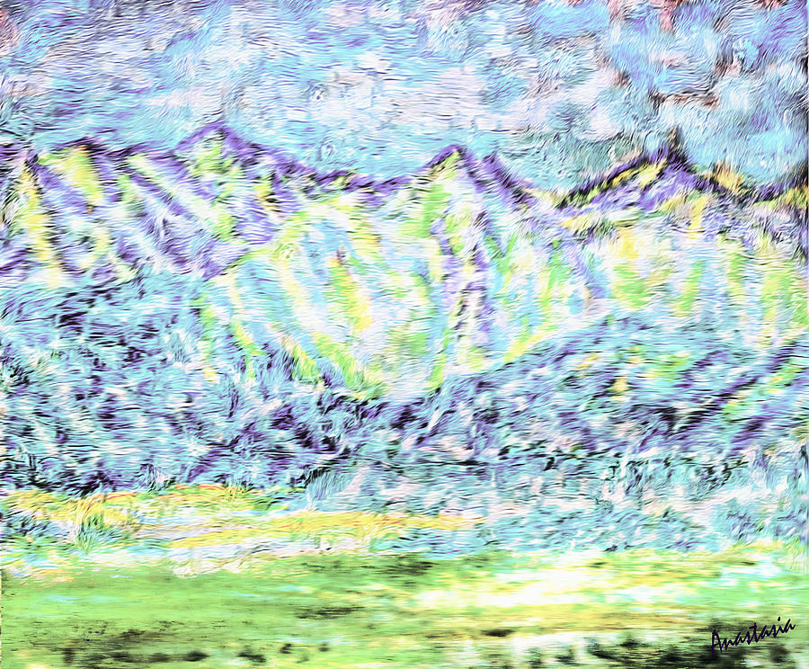 Tusheti Hay Meadows Caucasus Mountains I Painting by Anastasia Savage Ealy