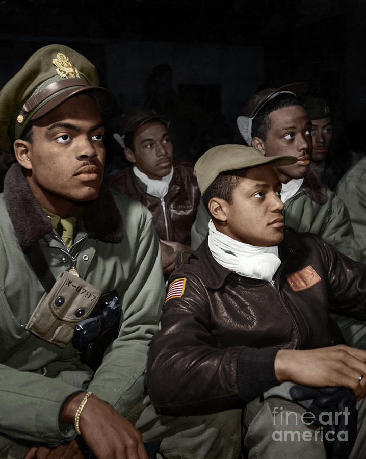 Tuskeegee Airmen, 1945 Photograph by Granger