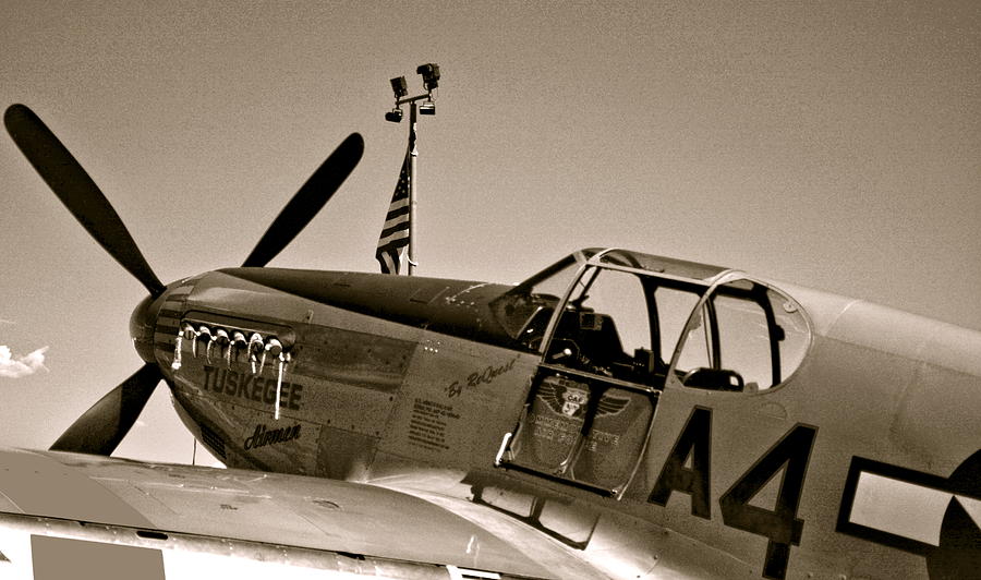 Tuskegee Airmen P-51 Vintage Mustang Fighter Plane Photograph by Amy McDaniel