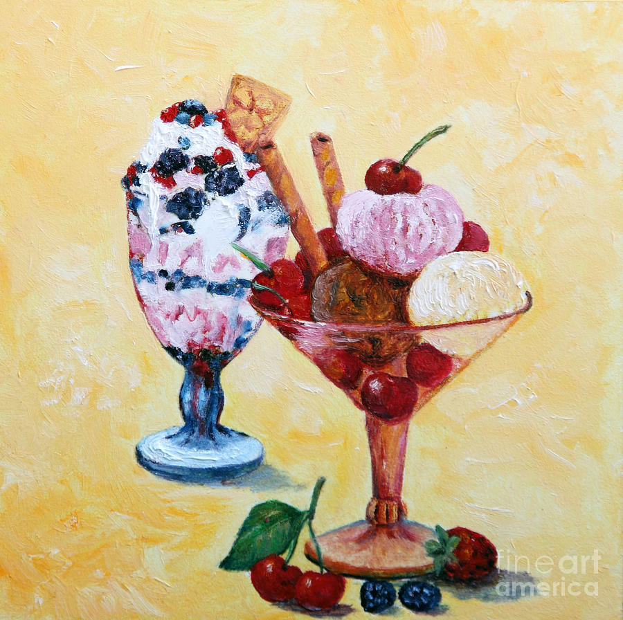 Ice Cream Painting - Tutti Frutti II by Portraits By NC