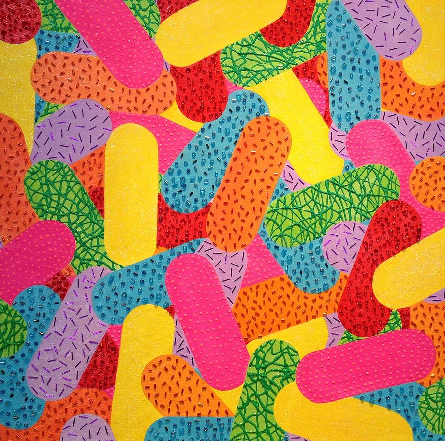 Abstract Painting - Tutti Frutti by Ivy Stevens-Gupta