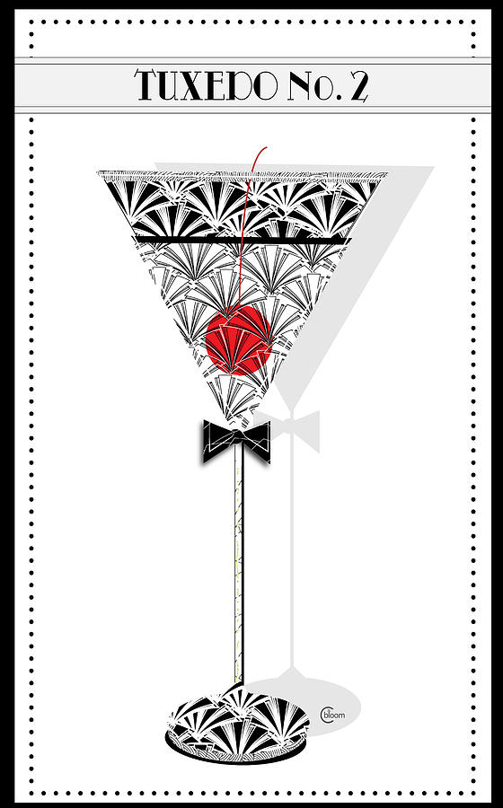 Tuxedo No. 2 Deco Swing Cocktail by Cecely Bloom Tuxedo No. 2 Deco Swing Cocktail by Cecely Bloom