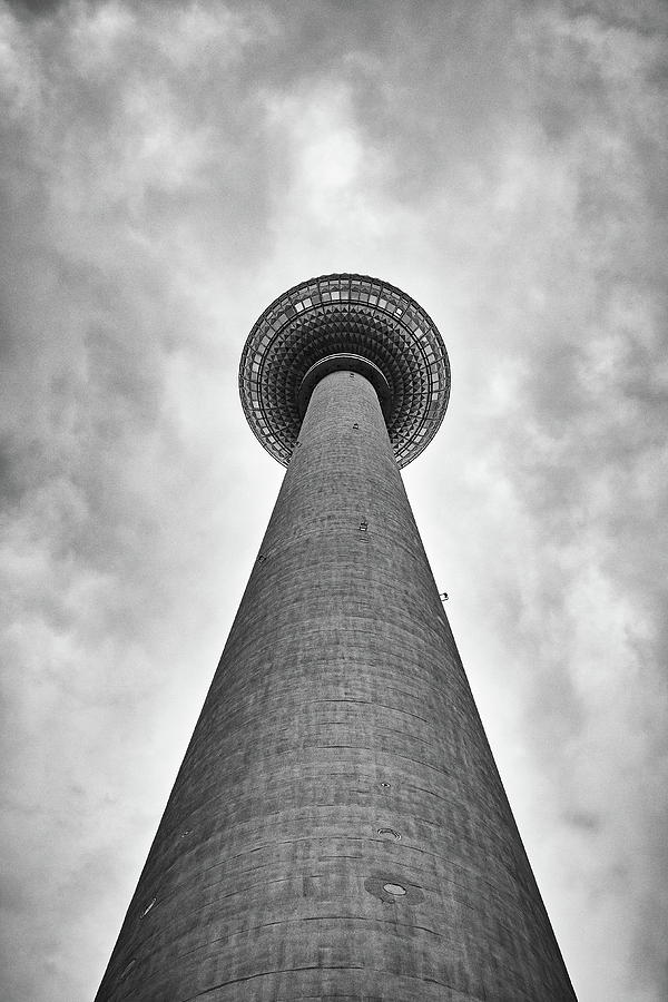 TV tower Berlin bw Photograph by Jouko Lehto