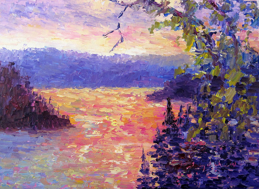 TVAL Demo Painting Late Afternoon Lake Arrowhead Painting by Terry  Chacon