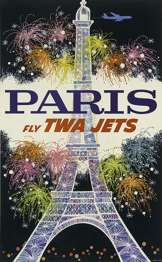 TWA Paris Mixed Media by David Wagner