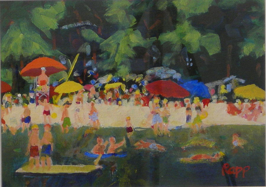 Umbrella Painting - Twain Harte Beech by Jan Rapp