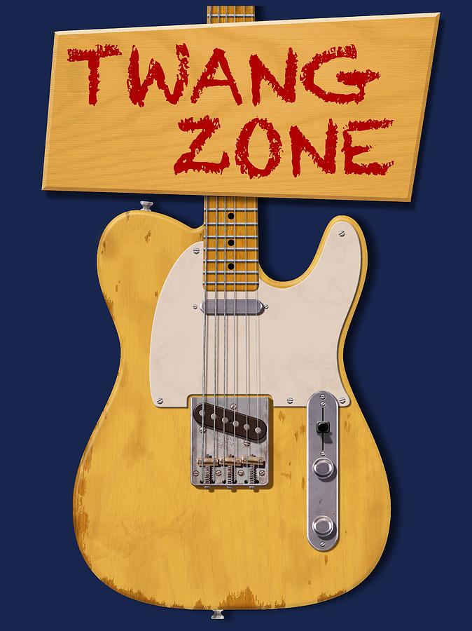 Twang Zone T-Shirt Digital Art by WB Johnston