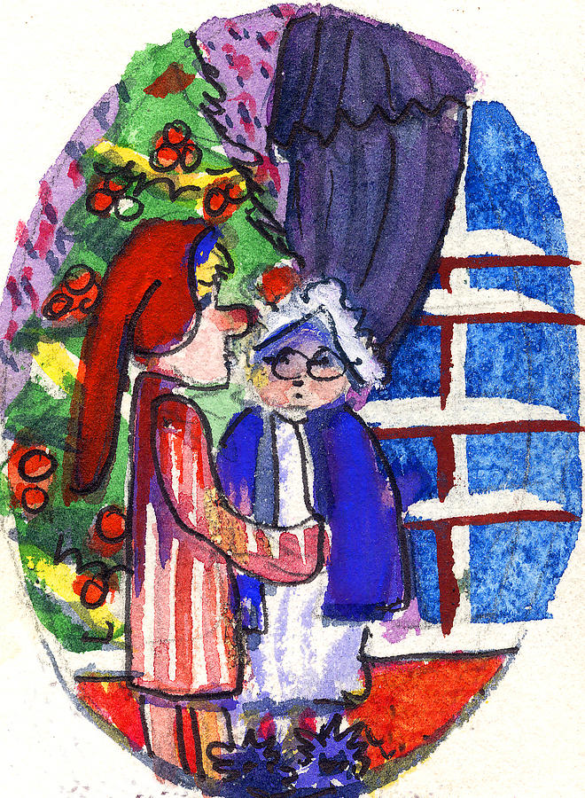 Twas the Night Before Christmas Painting by Mindy Newman