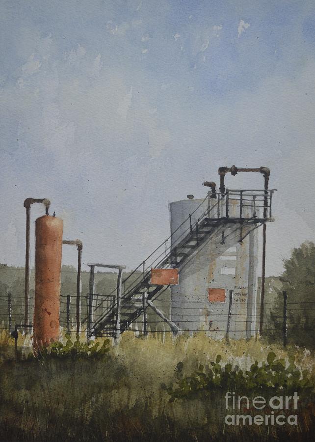 Tweedy Ranch Tanks Painting by Tim Oliver