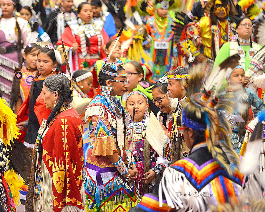 Tweens At Grand Entry Photograph by Clarice Lakota