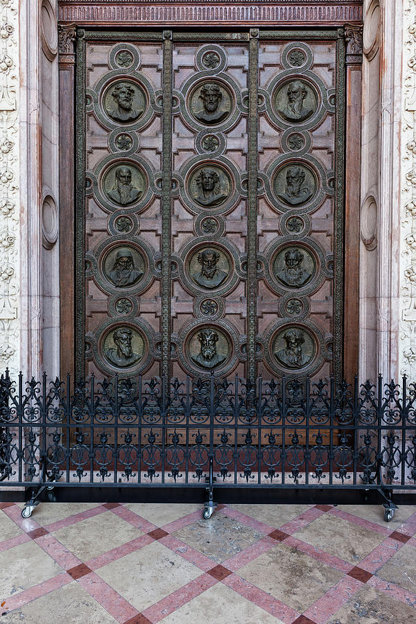 Twelve Apostles Door of St Stephen Basilica in Budapest Photograph by Artur Bogacki