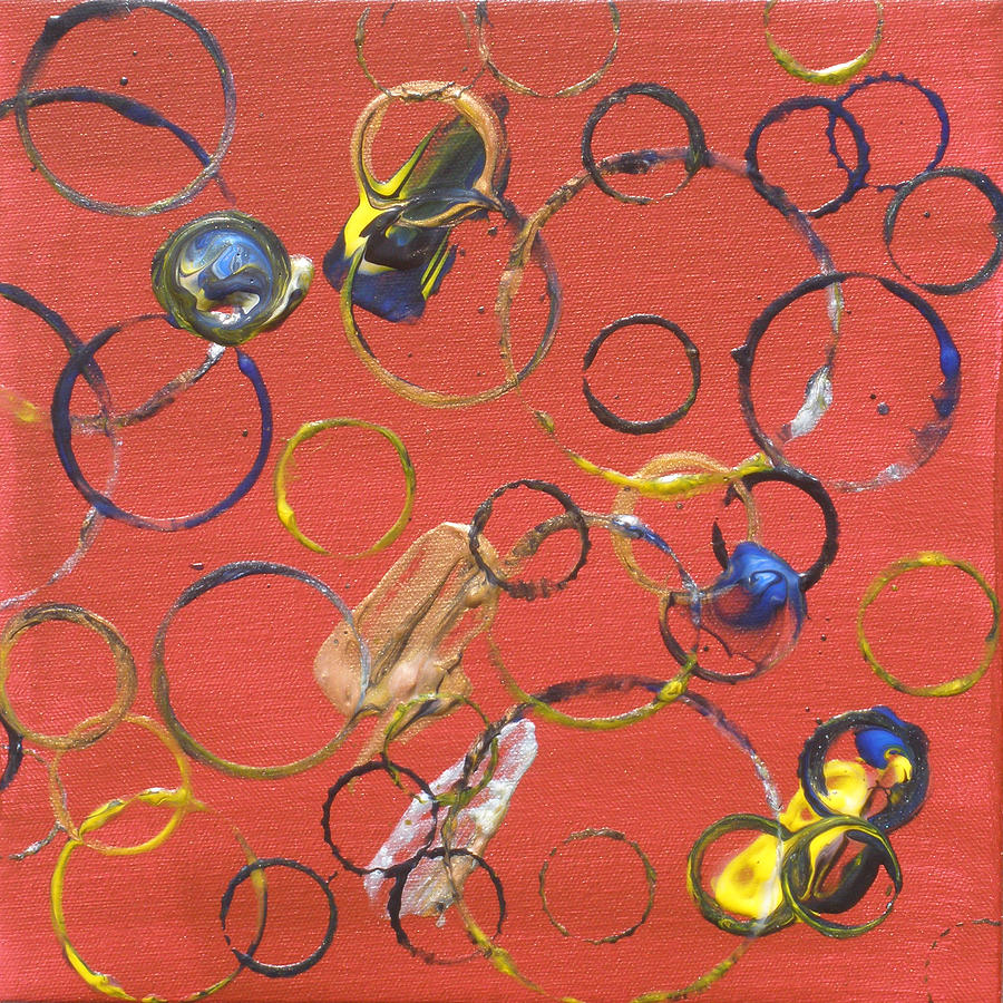 Abstract Painting - Twelve Lids 2 by Michael Palmer