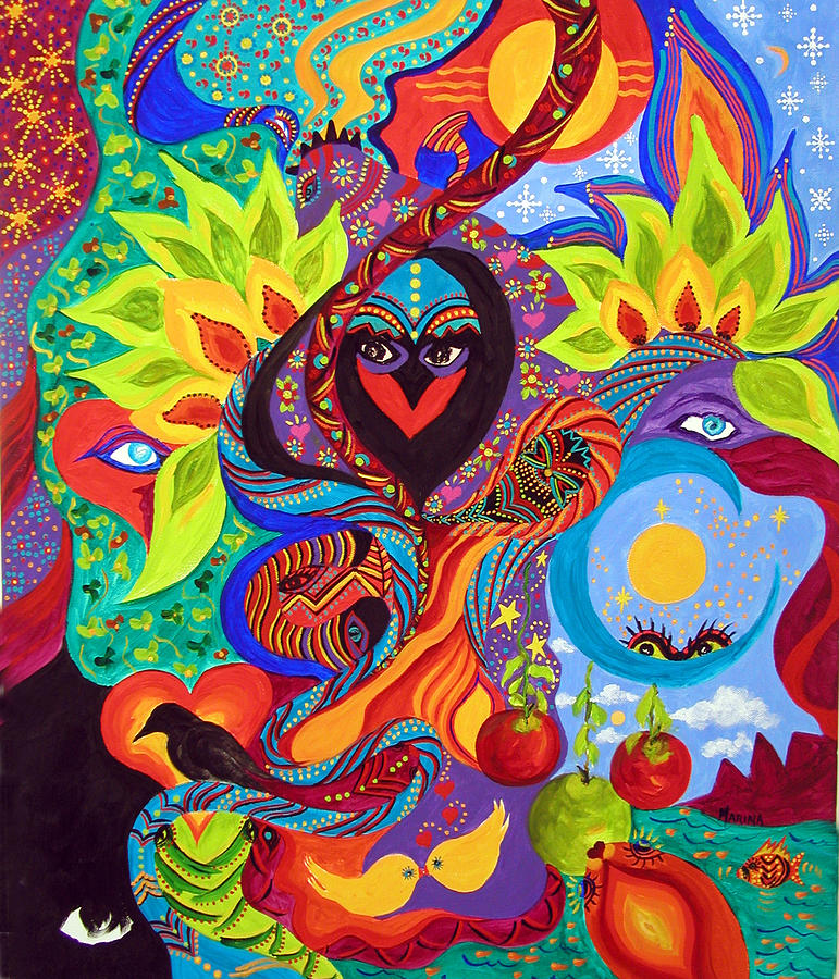 Lovebirds Painting by Marina Petro