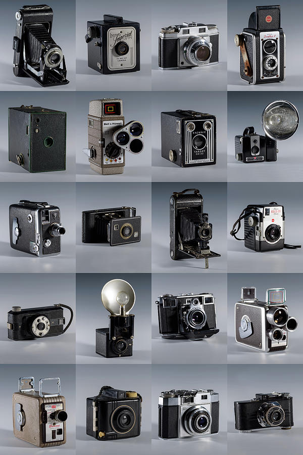 Twenty Old Cameras - Color Photograph by Art Whitton