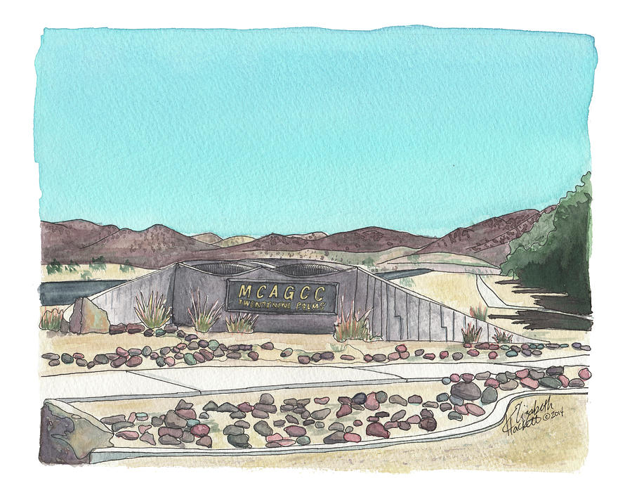 Twentynine Palms Welcome Painting by Betsy Hackett