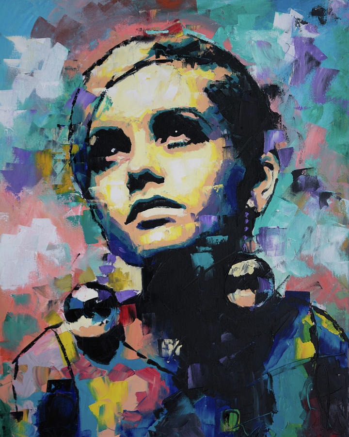 Twiggy Painting by Richard Day