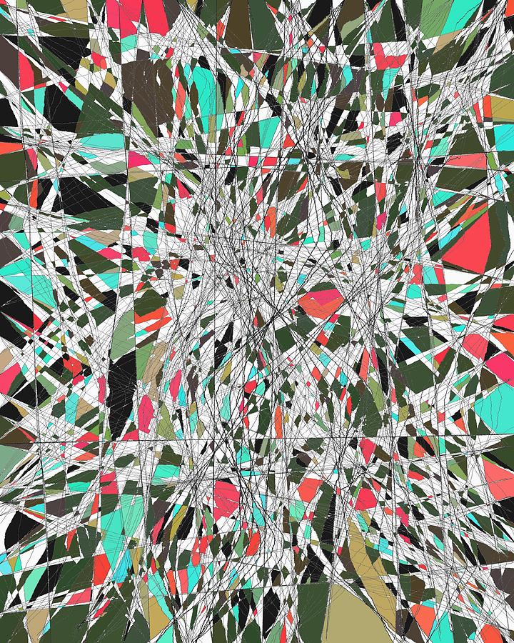 Wild Digital Art - Twiggy Stained Glass 9-1-2015 #1 by Steven Harry Markowitz