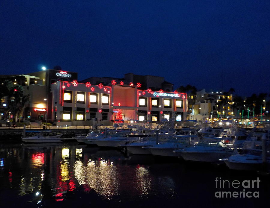 Boat Photograph - Twilight Reflections at Marina Cabo San Lucas by Charlene Cox