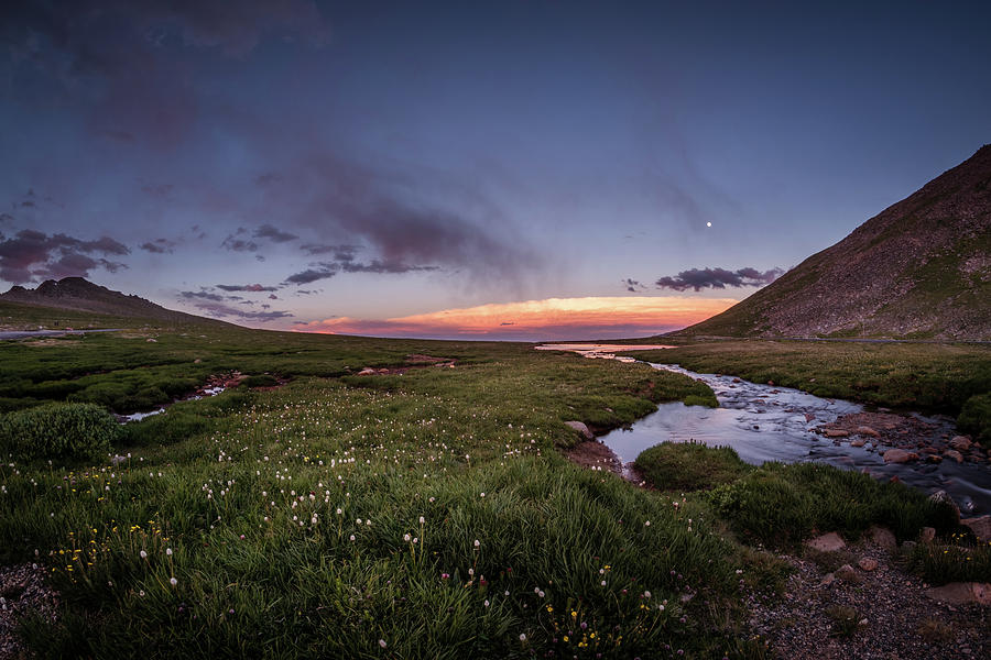 Twilight Alpine Stream Photograph by Chris Bordeleau