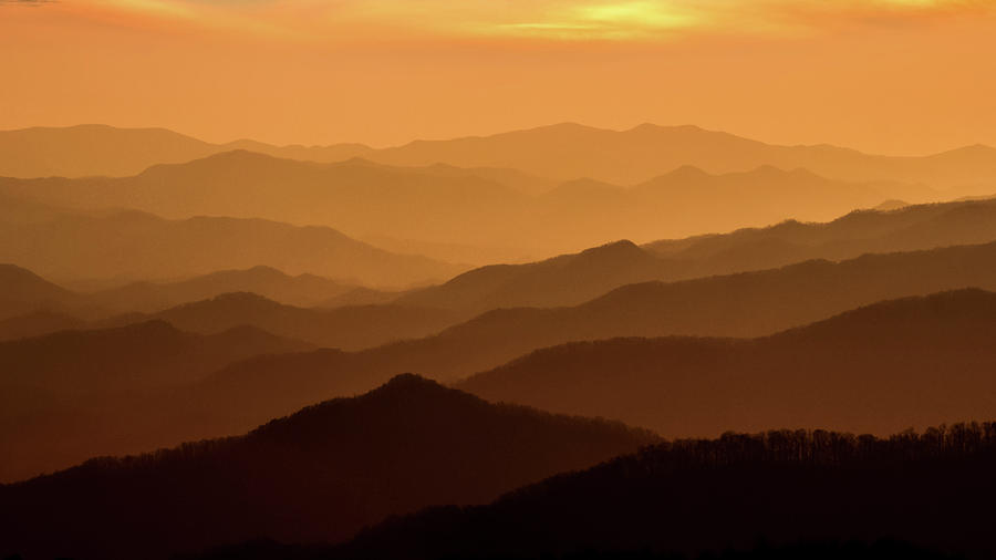 Mountain Photograph - Twilight Among The Ridges by Johnny Crisp