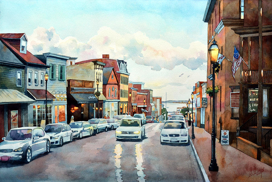 Twilight Annapolis Painting by Mick Williams