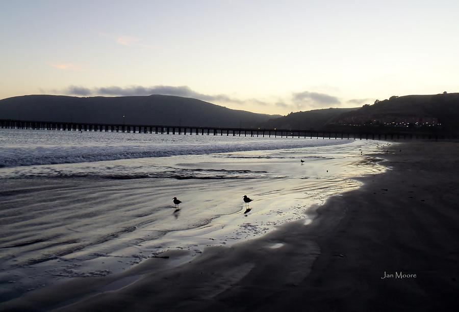 Twilight at Avila Beach California Photograph by Jan Moore