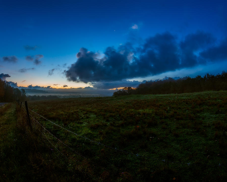 Twilight at Fence Line Photograph by Chris Bordeleau