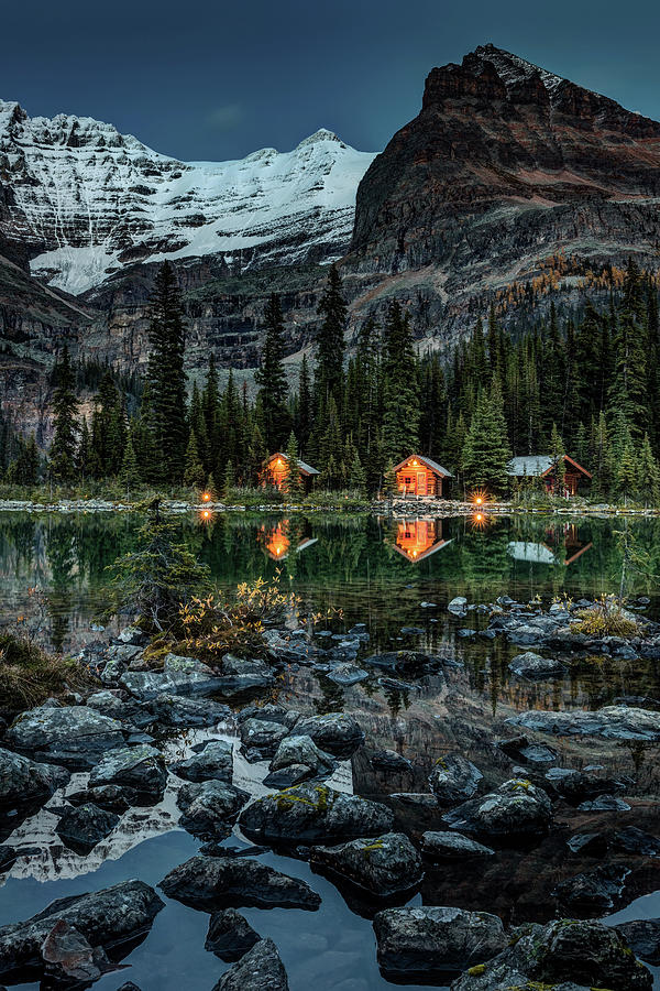 Twilight at OHara Lake Lodge Photograph by Pierre Leclerc Photography