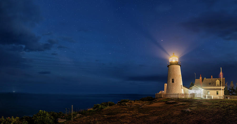 Twilight at Pemaquid Light Photograph by Mark Papke