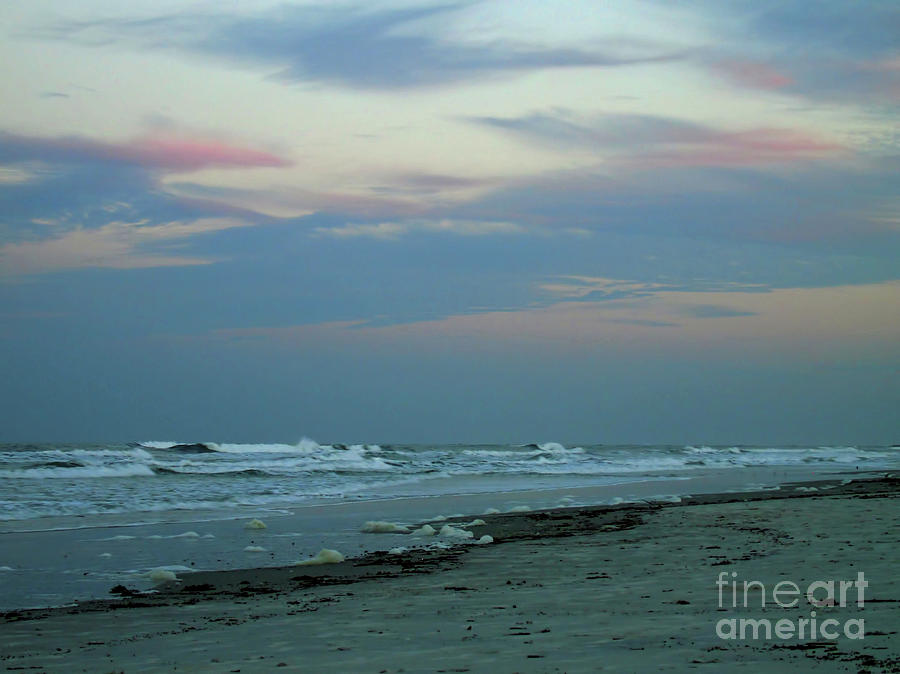 Twilight At Ponce Inlet Beach Photograph by D Hackett