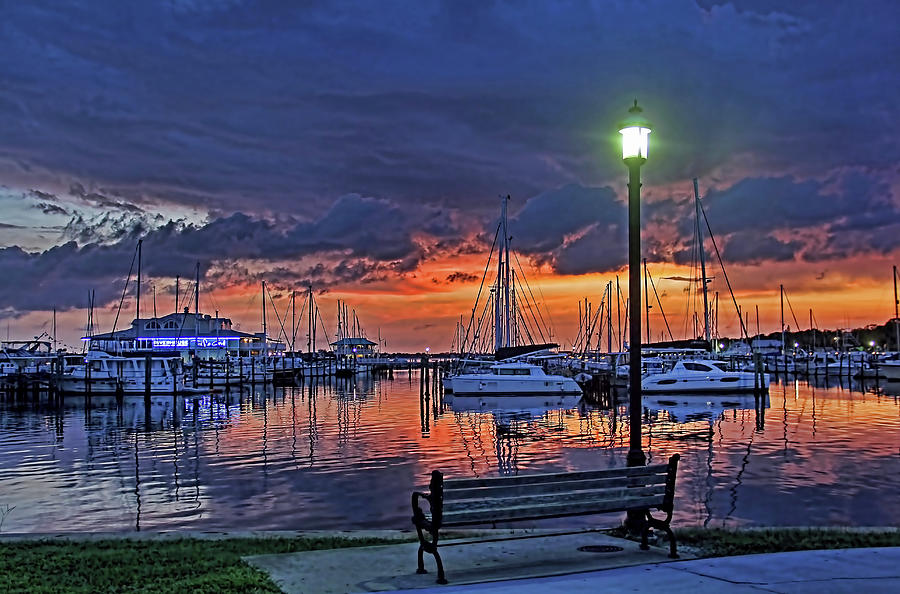Twilight at Regatta Point Photograph by HH Photography of Florida