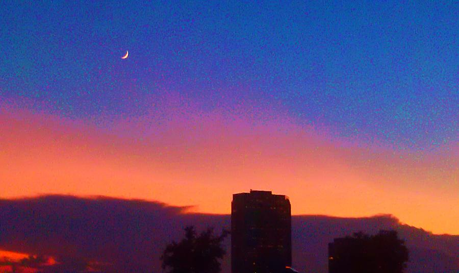Twilight Crescent Sunset Photograph by Deborah Lacoste