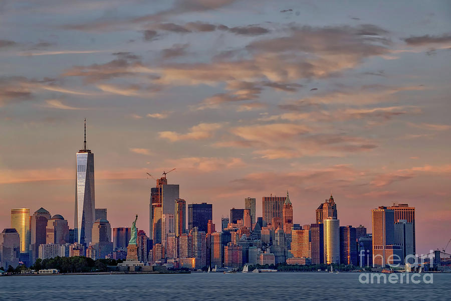 Twilight Downtown Manhattan Photograph by Jerry Fornarotto