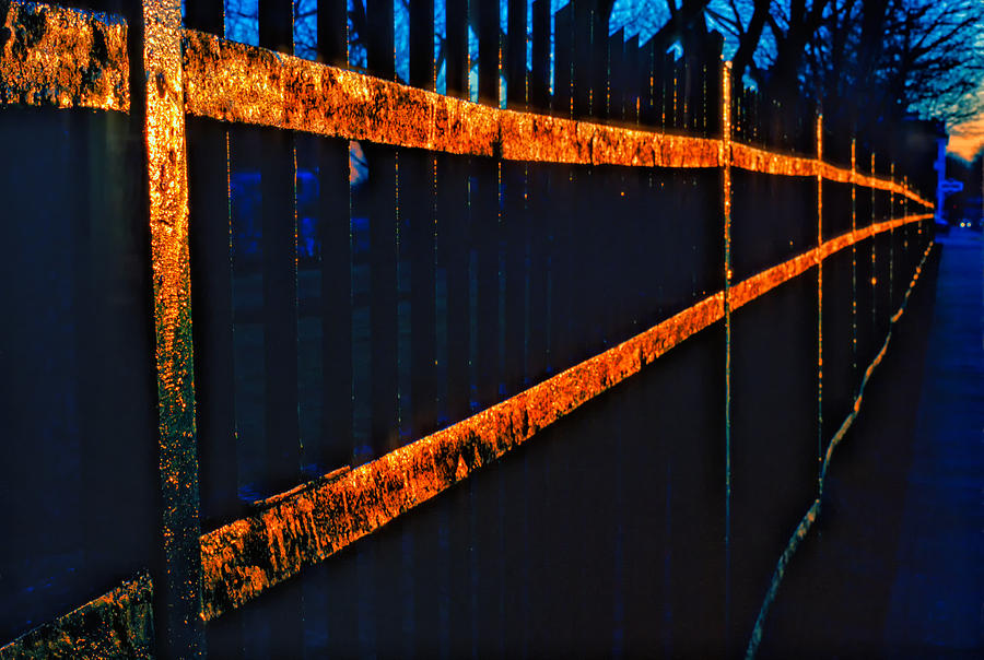 twilight Fence Photograph by Irwin Barrett