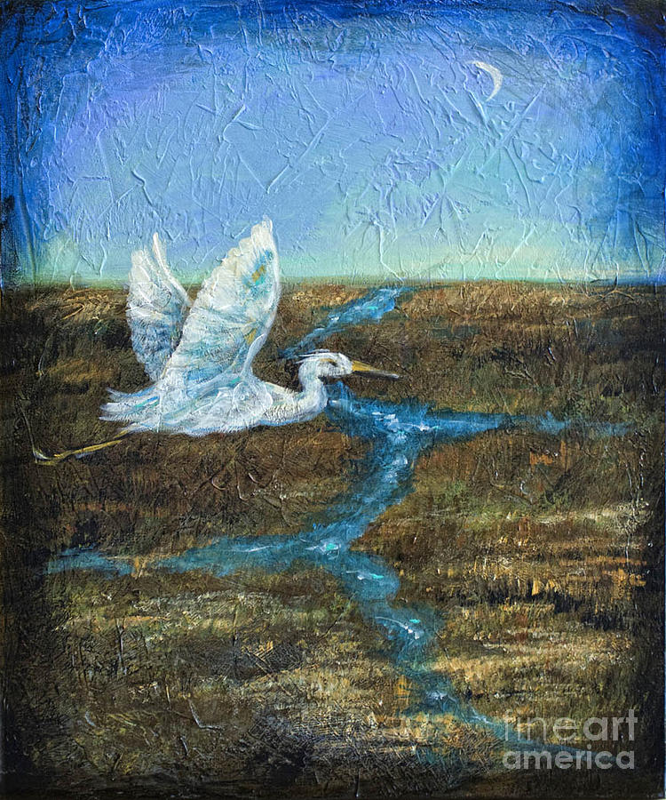 Twilight Flight Painting by Linda Olsen