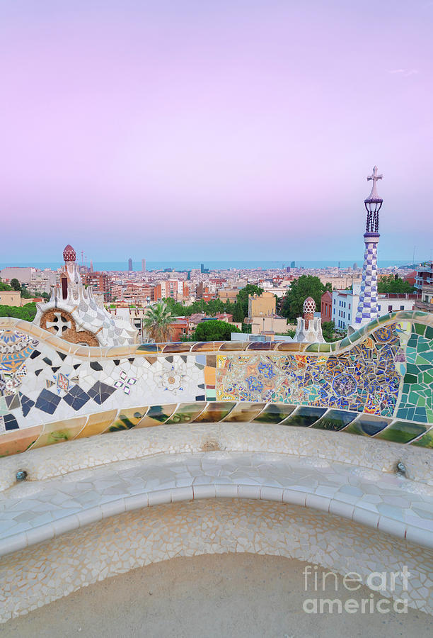 Twilight in Park Guell Photograph by Anastasy Yarmolovich