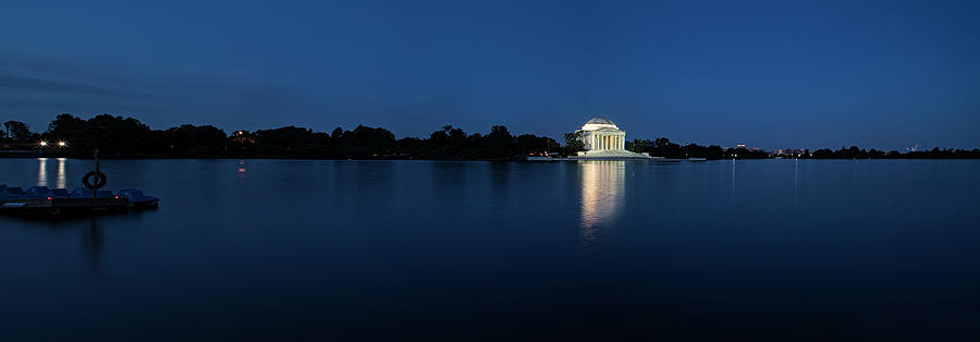 Thomas Jefferson Photograph - Twilight Jefferson Memorial Panorama by Andrew Soundarajan