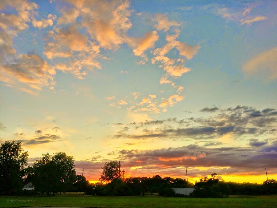 Sunset Photograph - Twilight Farm by Kathy Barney