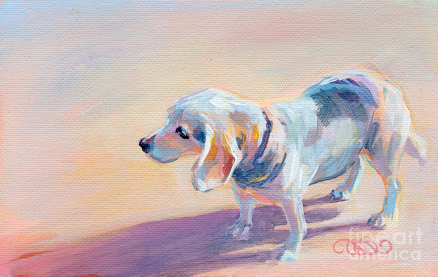twilight dog painting