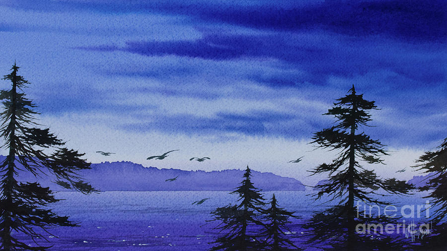 Twilight Landscape Painting by James Williamson