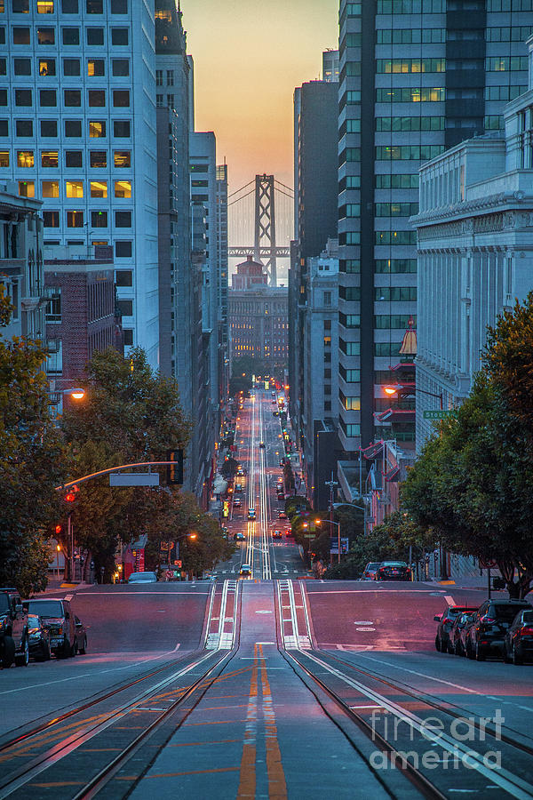 Twilight on California Street Photograph by JR Photography