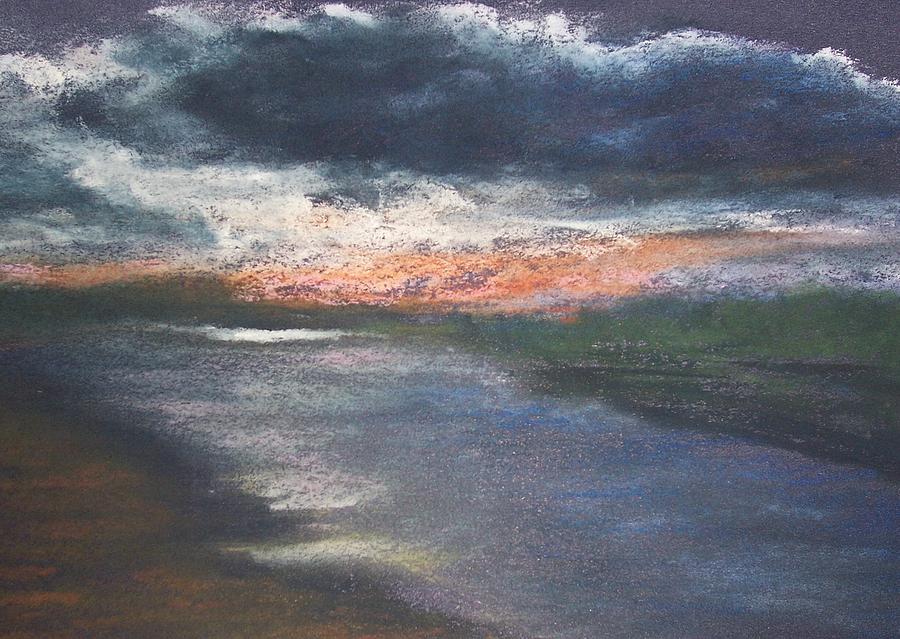 Twilight on the Canal Pastel by Jackie Bush-Turner