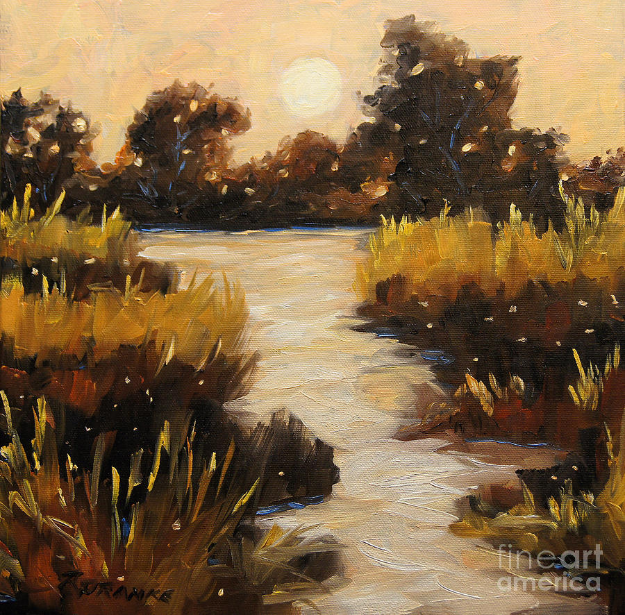 Twilight on The Marsh by Prankearts Painting by Richard T Pranke