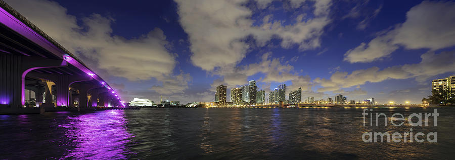 Miami Photograph - Twilight over Midtown Miami by Lynn Palmer