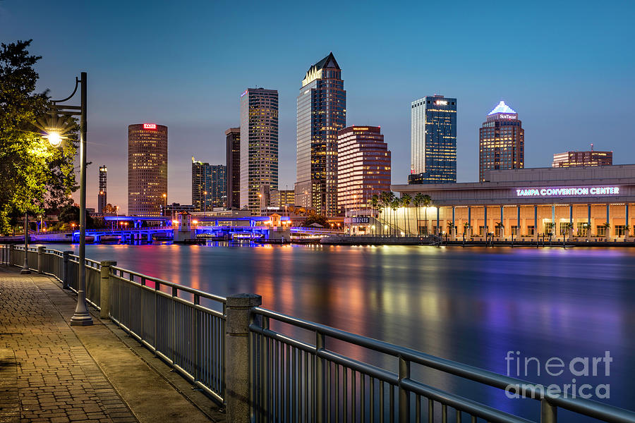 Twilight over Tampa Florida Photograph by Brian Jannsen