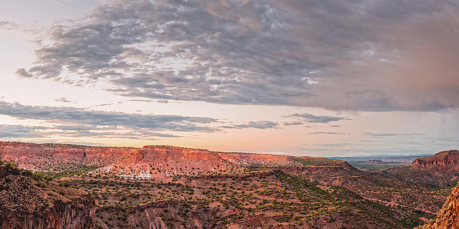 Mountain Photograph - Twilight Panorama Over Kwage Mesa from White Rock Over by Silvio Ligutti