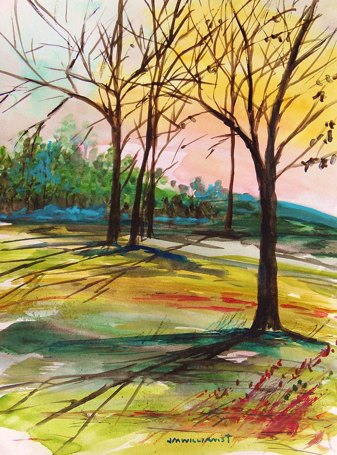 Tree Painting - Twilight Park by John Williams