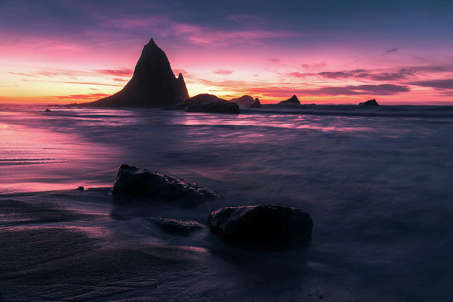 Twilight Rocks Photograph by Janet Kopper