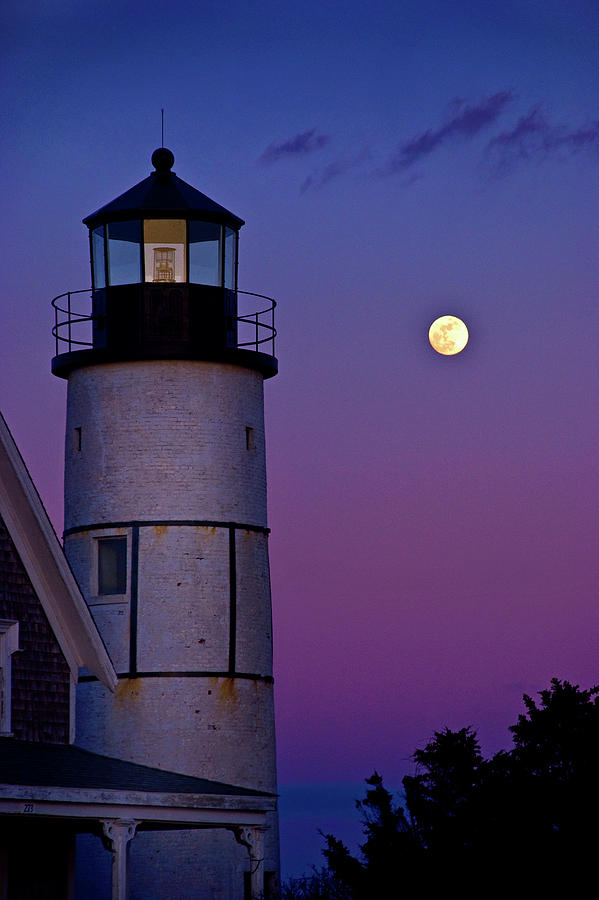Summer Photograph - Twilight at Sandy Neck Lighthouse by Charles Harden