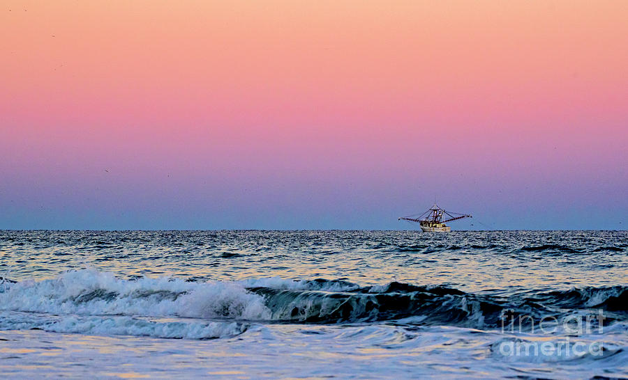 Twilight Shrimp Boat Photograph by DJA Images